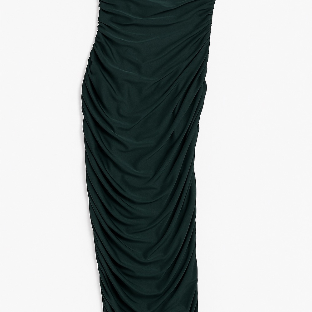 Club L London Strapless Midi Dress | Ruched | Size 0 | NWT